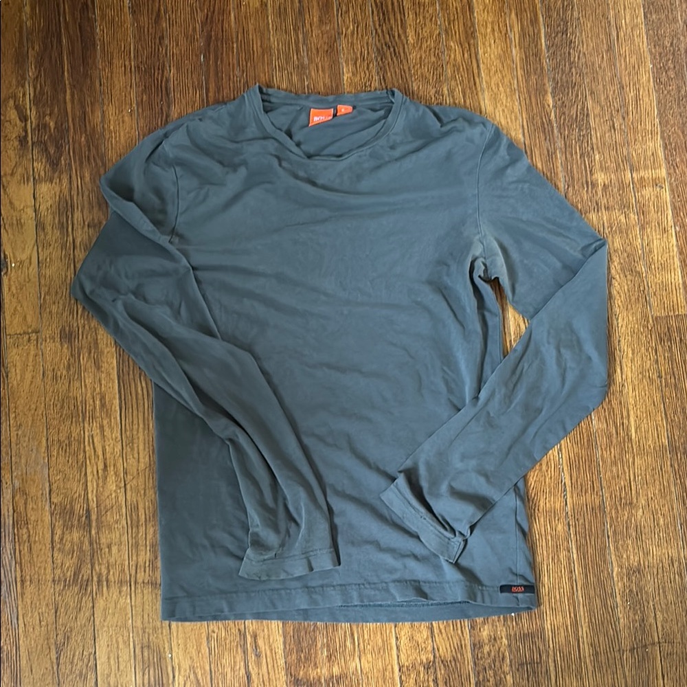 BOSS ORANGE Gray Long Sleeve Tee